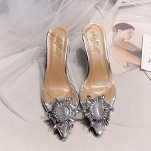 Load image into Gallery viewer, Sandals Women Pointed Clear Crystal Cup High Heel Shoes BY CDG DISTRIBUTING