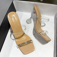 Load image into Gallery viewer, Sandals Women Pointed Clear Crystal Cup High Heel Shoes BY CDG DISTRIBUTING