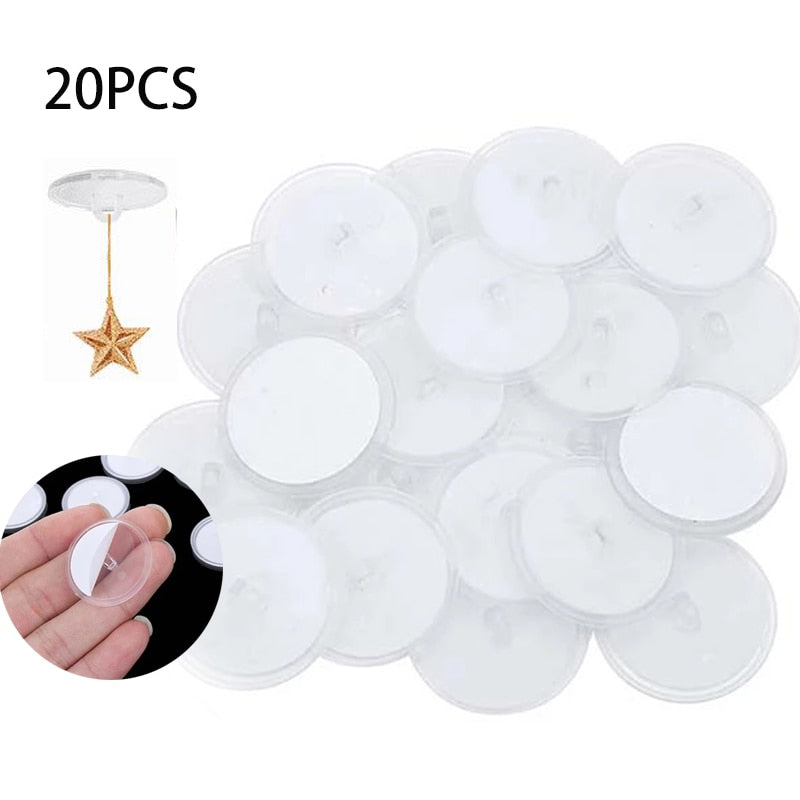 Small Disc Hook Ceiling Transparent Household Products BY CDG DISTRIBUTING