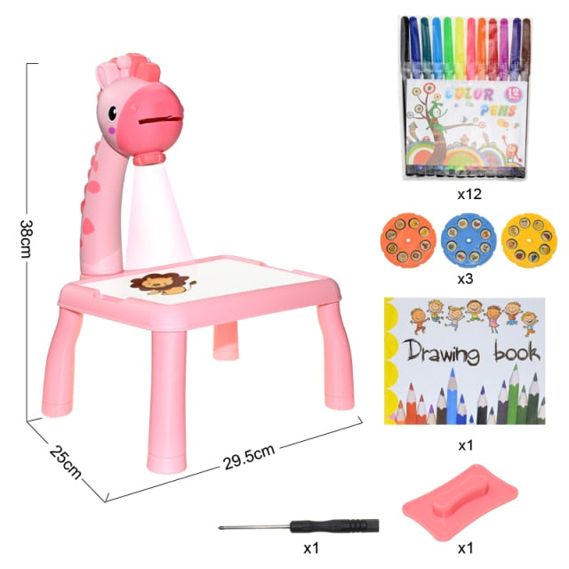 Led Projector Drawing Table Toys Kids Painting